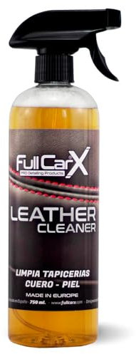 FULLCARX Leather Cleaner 750ml Nettoyant Cuir Voiture, Enlève les Taches, Puissant pour Sièges Revêtement Textile, Arôme Frais Neutralise les Odeurs, Produit Nettoyage Detailing Professionnel