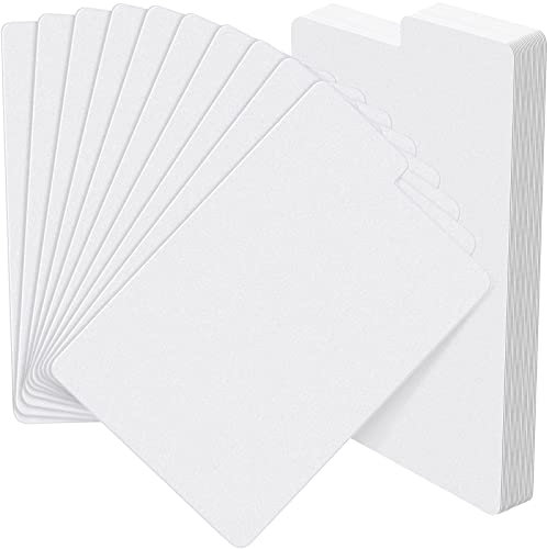 Henoyso 30 Pieces Comic Book Dividers with Tab White Frosted Card Separator Plastic Dividers for Comic Book Storage Boxes, 11.22 x 7.24 Inch