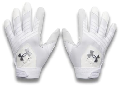 Under Armour Clean Up Men's Baseball Gloves (100) White/White/Metallic Silver, XL