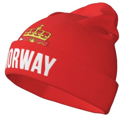 FAGIUCHI Norway Font Strickmütze für Erwachsene, Slouchy Beanie, Volldruck, Mütze, Totenkopf, Wintermütze, Schwarz, Schwarz , 7 1/8-7 1/4