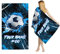 GiftRomance Personalisierte Strandtücher 100x180 cm – Schnelltrocknendes Fußball Handtuch mit Namen & Nummer – Badetuch Sandabweisend für Herren & Damen – Ideal für Urlaub, Fitnessstudio & Strand