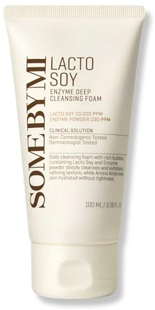 SOME BY MI Lacto Soy Enzyme Deep Cleanser – 100ml – Veganes koreanisches Gesichtsreinigungsgel mit Papain- und Sojaenzymen für porentiefe Reinigung und Entfernung abgestorbener Hautzellen