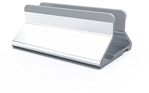 Kfwfuaee Vertical Laptop Stand Space-Saving Design Desktop Notebook Desk Tablet Holder Dock Base Slots Width Adjustable