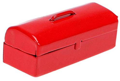 ADOCARN Werkzeugkasten aus Robuste Box für Puppenhaus Deko für Kinderzimmer und Garten Zubehör für Kreative Spielwelten