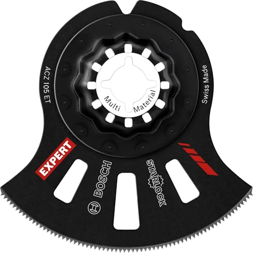 Bosch 1x EXPERT ACZ 105 ET Multi Material Segment Saw Blade | for Fibre plastics GFK, CFK, Brick, Ø 105 mm, Grit , Professional Accessory Multitool