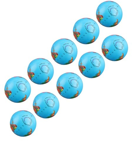 RIZGHWOY Globe Squeeze Stress Balls, Weiches und Tragbares Welt-Anti-Stress-Spielzeug für und Erwachsene, 10er-Pack für Geografisches Lernen