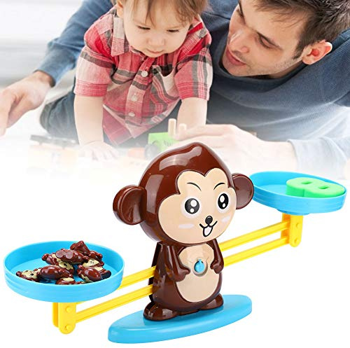 Taidda Digitales Spiel, Brettspiel, Spielzeug für, Pädagogisches Geschenk, Waage, AFFE, Braunes Kunststoffmaterial Englischer AFFE (braun)