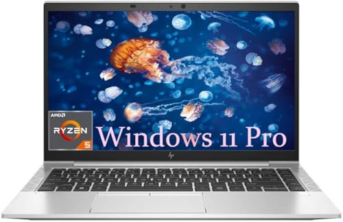 HP EliteBook 845 G7 Laptop, 14 Zoll FHD (1920 x 1080), AMD Ryzen 5 Pro 4650U, 16 GB RAM, 512 GB SSD, US-Tastatur, QWERTY, HDMI, Win11 Pro (Generalüberholt)