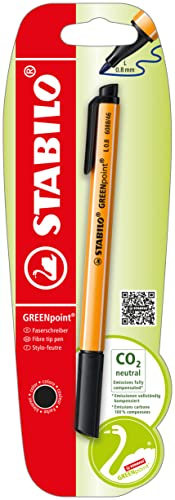 STABILO - Umweltfreundlicher Filzschreiber - GREENpoint | Einzelstift, schwarz