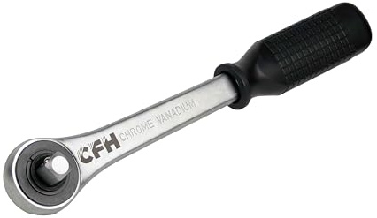 CFH Ratsche RA 784 – 1/2 Vierkant, umsteckbar R/L, Chrom-Vanadium-Stahl, rutschhemmender Griff, für Sanitär- und Heizungsmontage