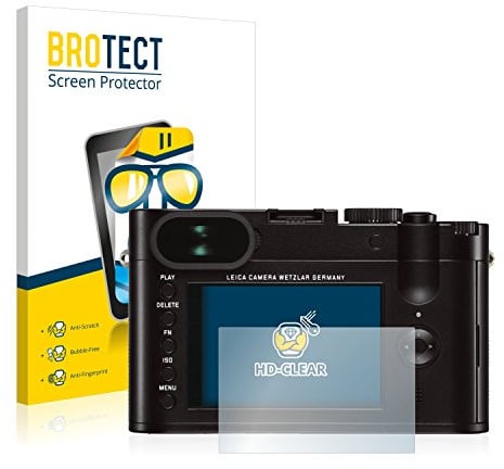 BROTECT (2 Stück Schutzfolie für Leica Q (Typ 116) Displayschutz Folie Made in Germany, Ultra-Klar