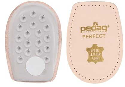 pedag Perfekt - das extra weiche Fersenkissen aus echtem Leder (L, Natur)