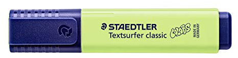 STAEDTLER 364 C-530 Textsurfer classic 364, Pastell Textmarker (hohe Qualität Made in Germany, mit großem Tintenspeicher für extra lange Markierleistung) 10er-Schachtel limettengrün