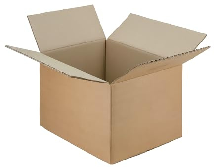 IMBALLAGGI 2000 - Doppelwellige Kartons, 32 x 22 x 25 cm, Packung mit 10 Stück, robust und langlebig - Umzugskartons, ideal als Umzugskartons und Verpackungen