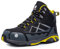 LARNMERN Zapatos de Seguridad Hombre Mujer Punta de Acero Transpirable Comodos Botas de Seguridad Zapatillas Pies Anchos Cordones Trabajo (Gris Amarillo,41.5 EU)