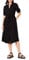 Amazon Essentials Women's Relaxed Fit Half-Sleeve Waisted Midi A-Line Dress, Black, XL