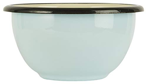 IB Laursen [W] Schale Emaille hellblau m/Creme innen