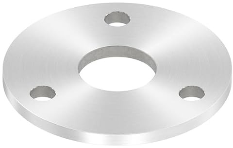 FeNau - Ankerplatte - Ø 100 x 6 mm - mit Zentrierbohrung: Ø 34 mm - aus Edelstahl: V2A - Rundschliff - Materialstärke: 6 mm