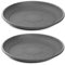 Acan Pack de 2 Platos de plástico para macetas de 30/40 cm Mediterránea. Bandejas, platillos, bajoplatos Redondos para tiestos de Interior, Exterior, jardín, terraza o balcón (Gris)