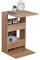 RICOO Kleiner Beistelltisch Holz 35 x 60 x 40 cm Couchtisch mit Stauraum Eiche Gold Braun WM042-EG, Konsolentisch, Wohnzimmertisch für Couch, Kleiner Tisch, Mini Tisch klein, Sofatisch in C-Form