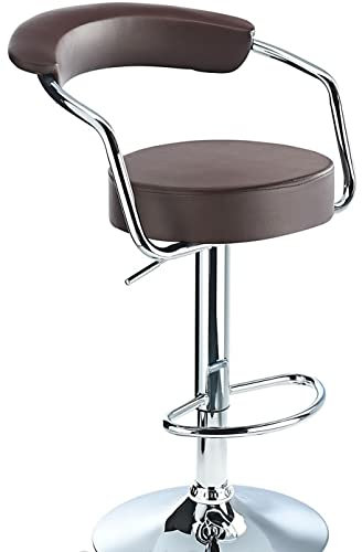 Netfurniture Lazio Barhocker, verstellbar, Braun