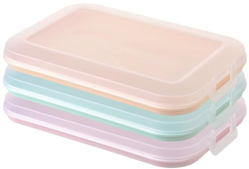 Engelland 3er Set Aufschnitt-Dosen mit integrierter Servierplatte, Frischhaltedose, Aufbewahrungsbox, Lebensmittelbehälter, Aufschnitt-Box, stapelbar, BPA-frei, Küchenbedarf, Kunststoff, Bunt