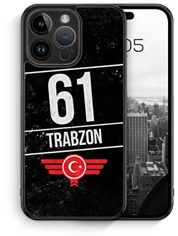 MUNIQASE Trabzon 61 - Silikon Hülle für iPhone 14 Pro - Türkische Städte Schutzhülle Handyhülle Case Cover