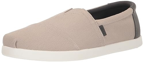 TOMS Men's ALP FWD Espadrille Loafer Flat, Pebble Grey Multi, 11 UK