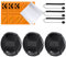 K&F Concept 3 Stück Universal-Objektivdeckel 62mm für Canon Nikon Fujifilm Olympus Pana, 3 Stück Objektivdeckel-Halteband,3 Stück Reinigungstücher aus Mikrofaser（9-in-1）