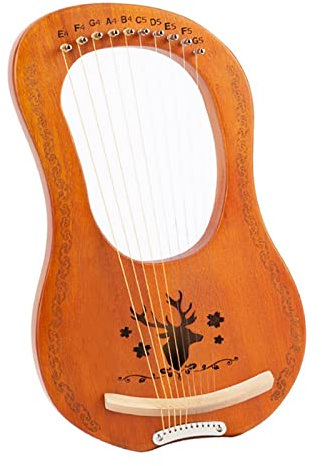 Lyre Harp Strumento Musicale Arpa Lira in Mogano A 7 Corde Strumento Musicale Arpa Lira A 10 Corde (Color : 10)