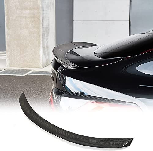 JCING Kohlefaser Heckspoiler für BMW 4er I4 G26 420i 430i 440i Gran Coupe M Sport Fließheck 4 Türen 2021-2023, Auto Heck Flügel im Kohlefaser -Stil Fahrzeug , Auto Kofferraum Styling Zubehör