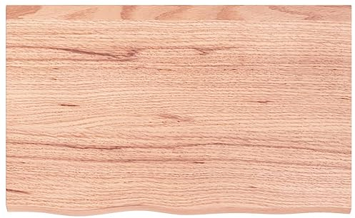 Tidyard Wandregal Ersatzplatte Regal Schrankplatte Schreibtischplatte Tischplatte Badezimmerablage Holzregal Regalbrett Ersatztischplatte Massivholzplatte 80 x 50 x 4 cm (L x B x T) Mit Naturkante