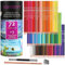 HIFORNY Buntstifte-Set für Erwachsene, Farben, Buntstifte mit Extras, weicher Kern, Zeichenstifte, Kunstzubehör für Erwachsene, Anfänger (72 Farben)