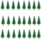 24 Pieces Christmas Tree, Small Xmas Trees, Xmas Crafts Decoration Mini Xmas Trees for Art Projects,Miniature Xmas Tree to Making DIY Snow Globes, Xmas Cake and Gifts, Green 4.5cm