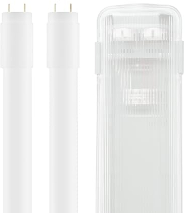 LumCa zweiflammige LED Feuchtraumleuchte 120cm IP54-2x18W/840 4000K neutralweiß | 4320 Lumen | 270° Ausstrahlungswinkel | nicht dimmbar | Feuchtraum-Wannenleuchte
