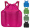 Sukeen Turnbeutel Damen Herren mit Kordelzug Innentasche, Turnbeutel Wasserdicht Rucksack Sporttasche mit Schuhfach und Nassfach,Schwimmbeutel Turnbeutel Satch für Fitness Reisen Ballspiele-Rose Rot
