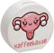 Gebärmutter Kawaii Spardose mit Spruch Kaffeekasse Cuterus Uterus Trinkgeldkasse Geburtstation Krankenhaus Entbindung mit Gesicht süßer Uterin-Stil charmantes Geschenk