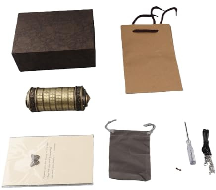 Fdit Code Mini-Cryptex-Schloss, Puzzle-Boxen, Klassisches Code-Cryptex-Schloss mit Versteckten Fächern, Romantisches Passwort, Buchstabencode, Cryptex-Schloss für