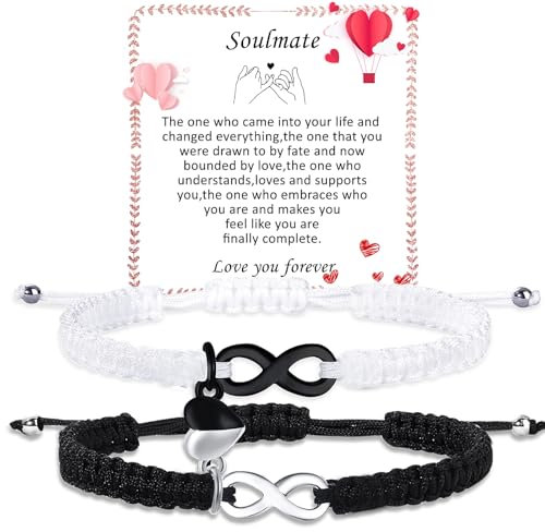 partnerarmbänder Matching Armbänder unendlichkeitszeichen Armbänder für Paare Weihnachten Jahrestag Valentinstag pärchen Geschenke für Ihn Ihr Freund Freundin Liebhaber Ehemann Ehefrau (Soulmate )