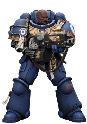 GWTCTOY JoyToy 40K Originallizenz 1:18 Actionfigur, Space Marine 2 Uitramarines Brother Chairon, 12.8CM große Bausätze für Sammel-Actionfiguren