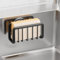 TAILI Sponge Holder for Kitchen with Strong Sucion Cup,Rustproof Aluminum Sink Caddy for Sponges,Kitchen Sink Organizer Dishcloth holder Removable-Black