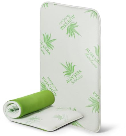EPSELIA Next To Me - Colchón cuna enrollable, bordado aloe vera, transpirable EN16890:2017, 83x50x4 cm, Chicco Kinderkraft Uno Lullago Jane Baby Cam Brevi