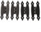 NbgrvB Schrankscharniere aus Gusseisen, H-Form, 89 x 37 mm, schwarz, Vintage-Stil, Türbeschläge für Küche, Schlafzimmer, Outdoor-Möbel, einfache Selbstmontage, 8 Stück