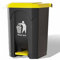 TINGMIAN Cubo de basura con pedal de 30 L, 50 L, 80 L, 100 L, con tapa, ideal para el hogar y el garaje (100 L)
