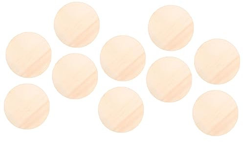 STOBOK 10 Stück Runden Leer Runde Scheibenverzierung Väter Verdickt Stammscheiben Zum Basteln Kreise Dekoration Die Rundes Hängedekor Ausgeschnitten Für Schablone Buchsbaum