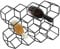DIVCHI Wine Rack 11 Bottle Holder No Need Assembly Modern Metal Wire Wine Storage for Countertop Table Top Coffee Bar & Kitchen | Champagne Racks | Beer Stand (Black)