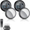 Smart Air Tracker Tag, Bluetooth Localizador de Llaves Funciona con Find My App (Solo iOS), rastreador Bluetooth y localizador de artículos con Sonido, Rastreador de Equipaje, Negro Azabache (4 Pack)