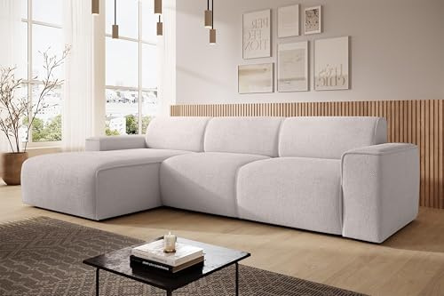 AXLIVING Couch Sofa L Form Didim mini Creme 310 cm breit, stilvoll L