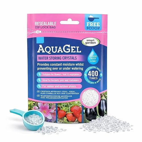 Garden Mile Aqua Gel 400g - Water Gel Crystals for Plants, Water Retention Granules for Plant Pots & Hanging Baskets, Supports Healthy Root Growth, Ideal for Indoor & Outdoor Use