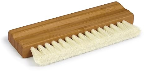 Dynavox Vinyl Record Brush ZB110 - Goat Hair Bristles for Gentle Cleaning - Sustainable Bamboo Handle - Brown